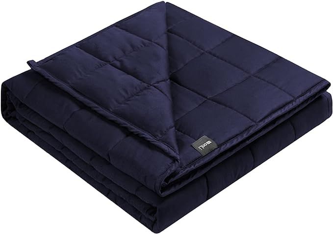 ZonLi Weighted Blanket (60''x80'',20lbs, Navy Blue), Cooling Weighted Blanket for Adults, High Br... | Amazon (US)