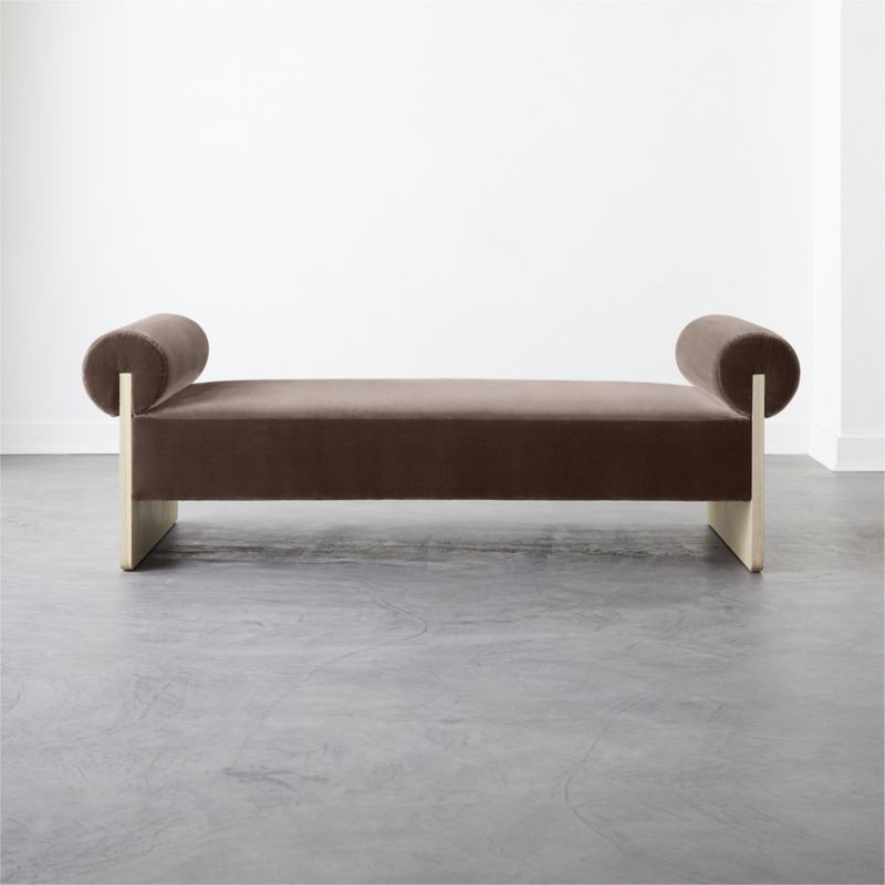 Rulla Coffee Faux Mohair Upholstered Daybed + Reviews | CB2 | CB2