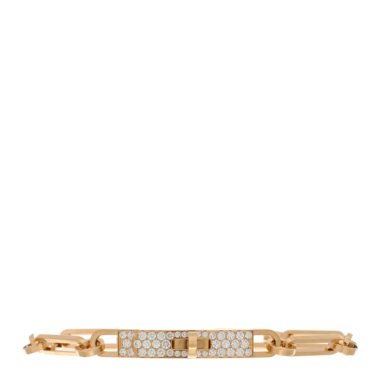 18K Yellow Gold Diamond Pave PM Kelly Chaine Bracelet SH | FASHIONPHILE (US)
