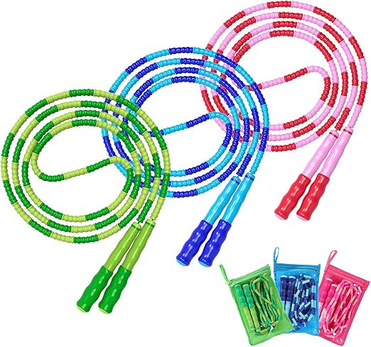 Leeboom Jump Rope, Adjustable Length Tangle-Free Segmented Soft Beaded Skipping Rope, Fitness Jum... | Amazon (US)