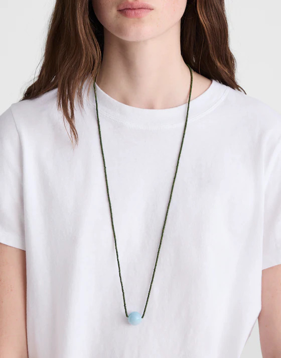 Semiprecious Beaded Ball Chain Necklace | Madewell