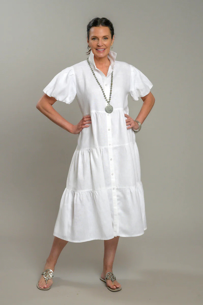 Phoebe Tiered Dress - Sale | Arte Italica & Crown Linen Designs
