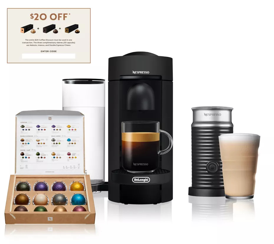 Nespresso Vertuo Plus Coffee/Espresso Maker w Frother and Voucher - QVC.com | QVC