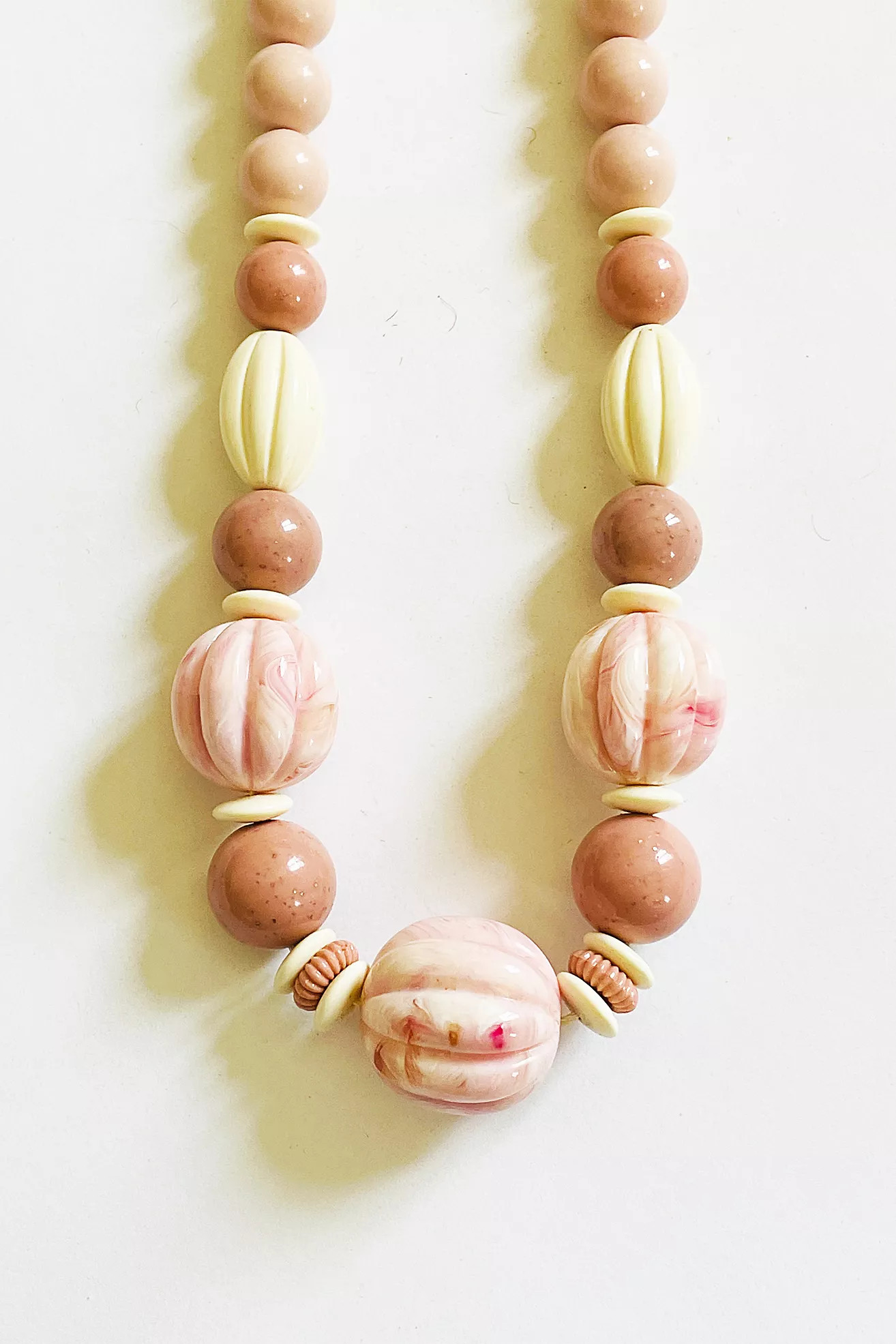 Vintage 1980's Mauve Tonal Graduated Bead Necklace Selected by FernMercantile | Free People (Global - UK&FR Excluded)