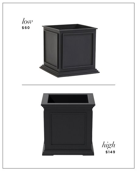 High / Low : classic black English planters… perfect for plants & topiaries on the front porch this spring! 

#highlow #saveorsplurge #planters #frontporch

#LTKunder100 #LTKhome #LTKSeasonal