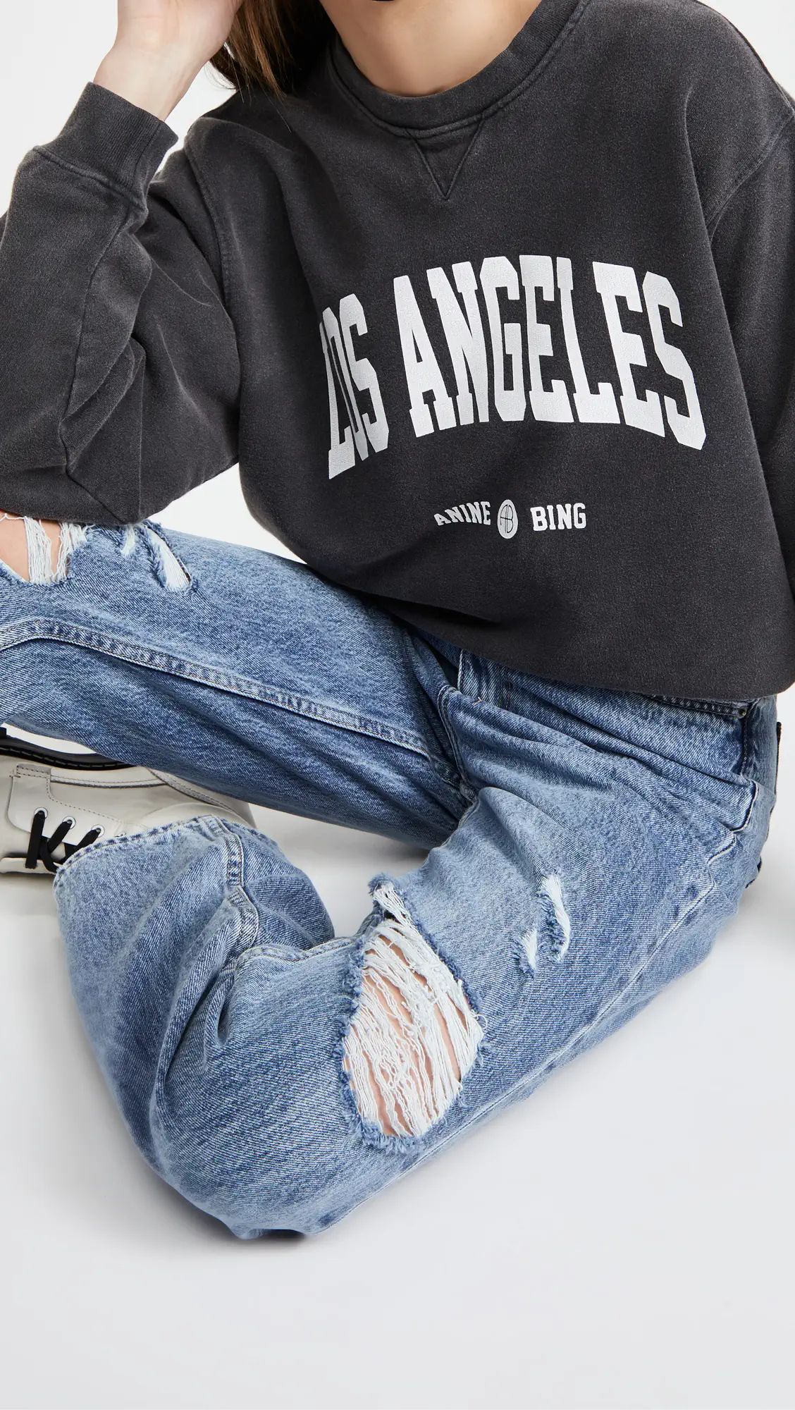 ANINE BING Ramona Sweatshirt Los Angeles | Shopbop | Shopbop