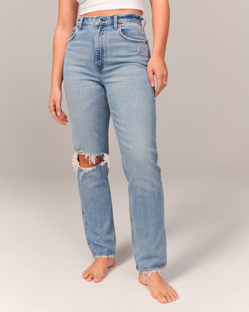 Curve Love Ultra High Rise 90s Straight Jean | Abercrombie & Fitch (US)