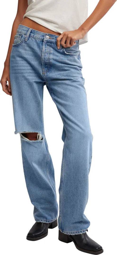 Free People Holly Ripped Cut Bootcut Jeans | Nordstrom | Nordstrom