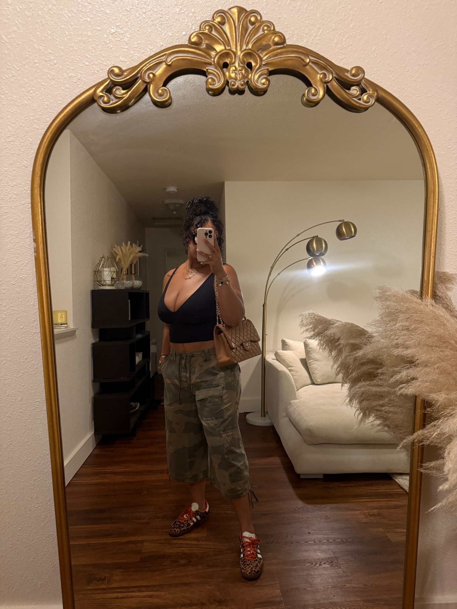 Cargo shorts Look with the Leopard Print Sambas ❤️ 

Top M 
Pants S (Size down 1-2 in Cargos!) 

#LTKFindsUnder50 #LTKMidsize #LTKShoeCrush