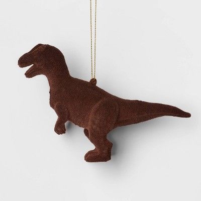 Flocked Tyrannosaurus Rex Christmas Tree Ornament Brown - Wondershop™ | Target