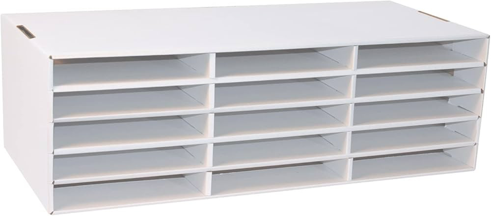 Classroom Keepers 9" x 12" Construction Paper Storage, 15-Slot, White, 9-3/8"H x 29-1/4"W x 12-7/... | Amazon (US)