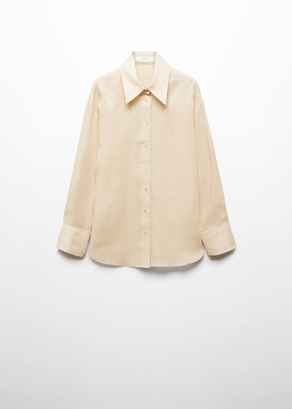 Linen shirt with bow detail -  Women | Mango United Kingdom | MANGO (UK)