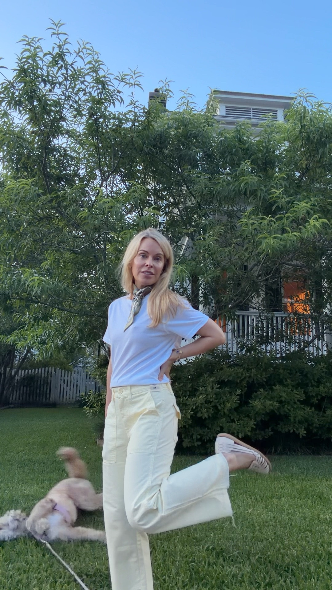Yellow pants 💛 crush 
Vogue’s fave tee 20% off 

#LTKPetite #LTKootd #LTKOver40