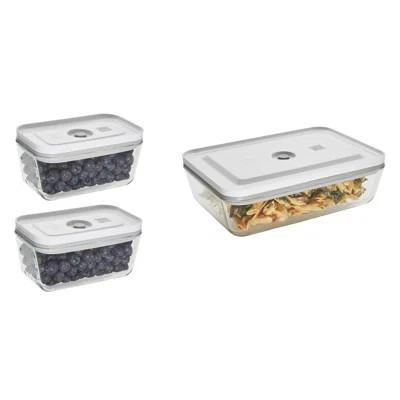 ZWILLING Fresh & Save 3-Pc Glass Food Storage Vacuum Containers Meal Prep Container - Small & Large Containers | Wayfair North America