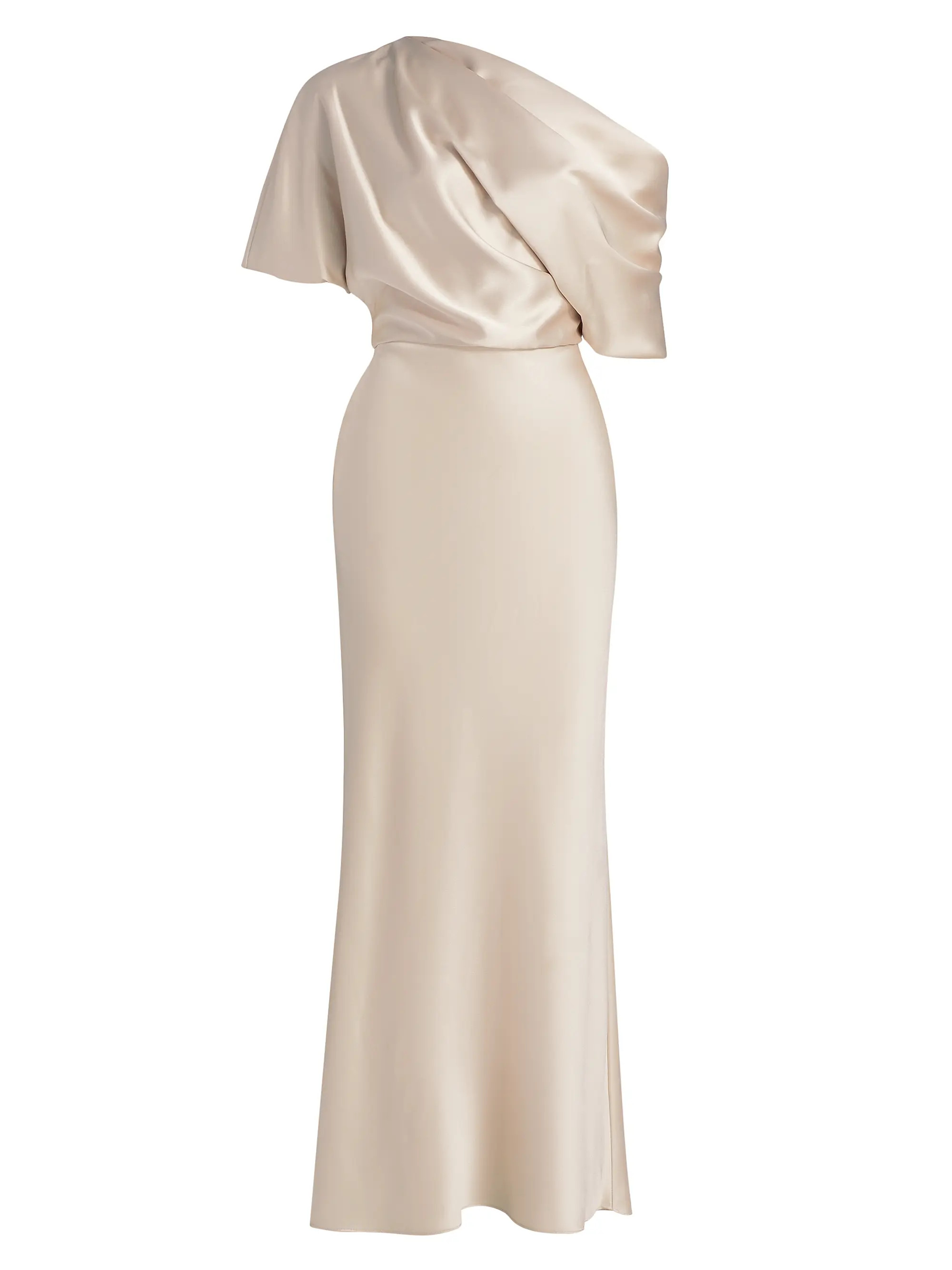 AmsaleSatin One-Shoulder GownRating: 3 out of 5 stars5 | Saks Fifth Avenue