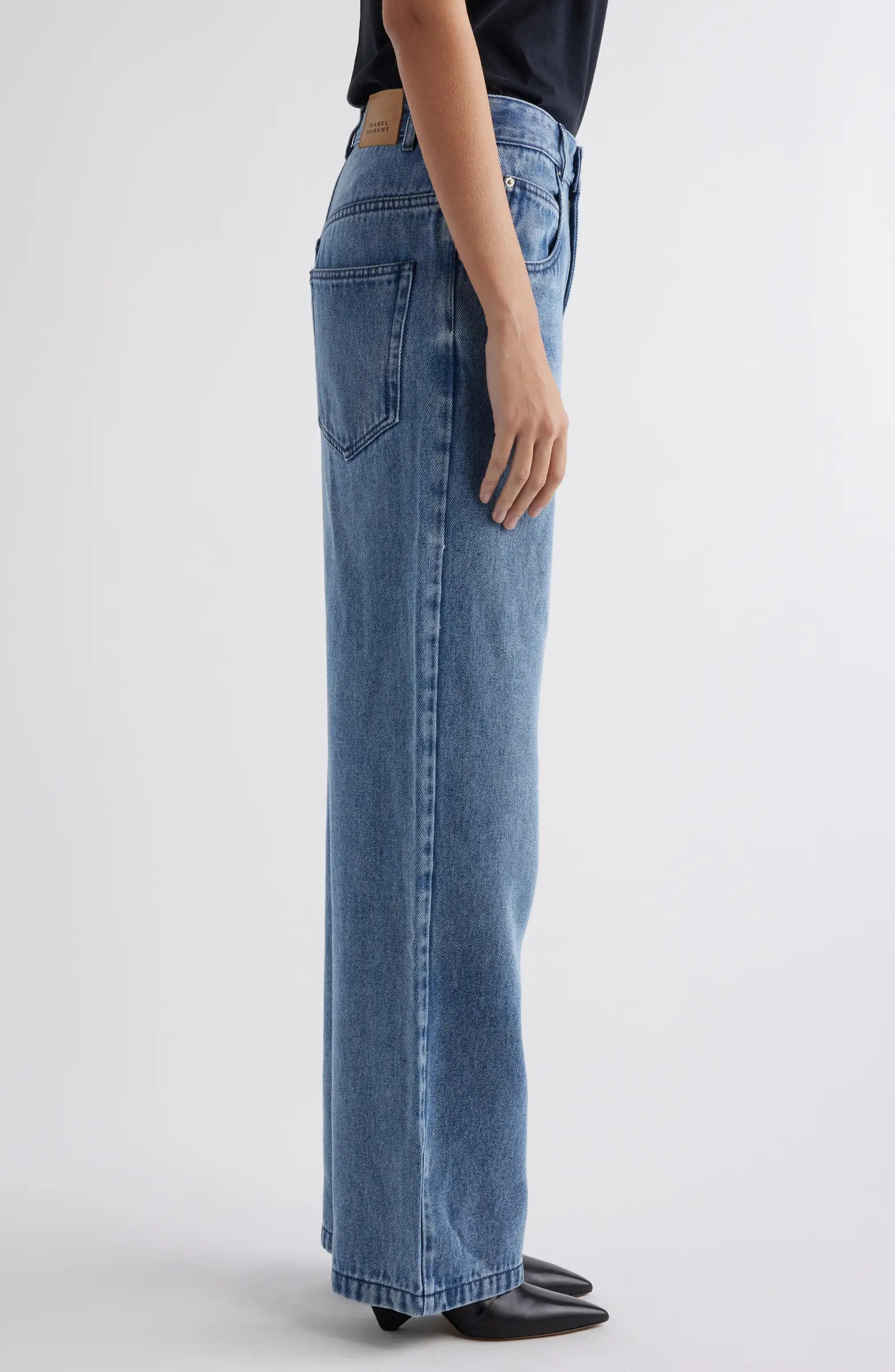 Isabel Marant Bymara High Waist Straight Leg Carpenter Jeans | Nordstrom | Nordstrom