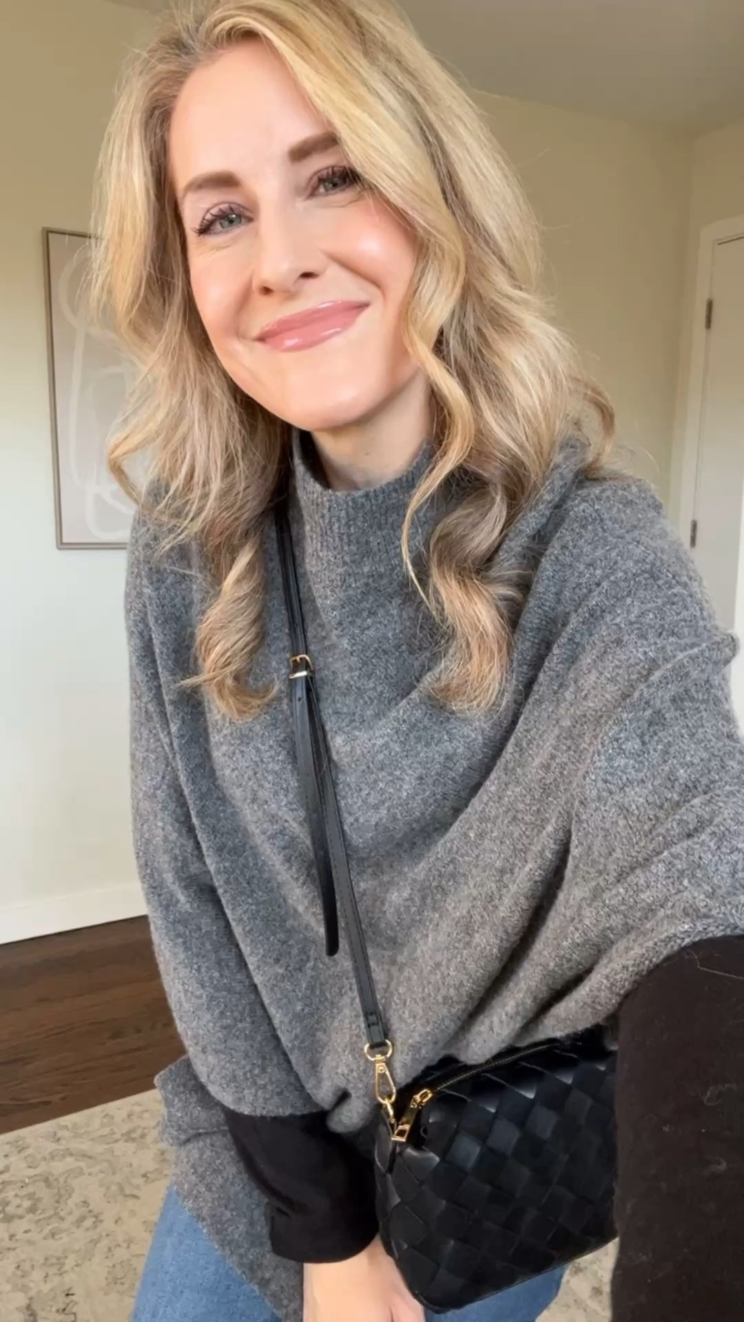 Walmart winter outfit with this poncho, high rise straight leg jeggings and tall burgundy boos. Fit is true to size, I’m in a large in the jeans and need a small. They’re not tall girl friendly but I plan on tucking them into boots. #walmartfashion 

#LTKFindsUnder100 #LTKFindsUnder50 #LTKOver40