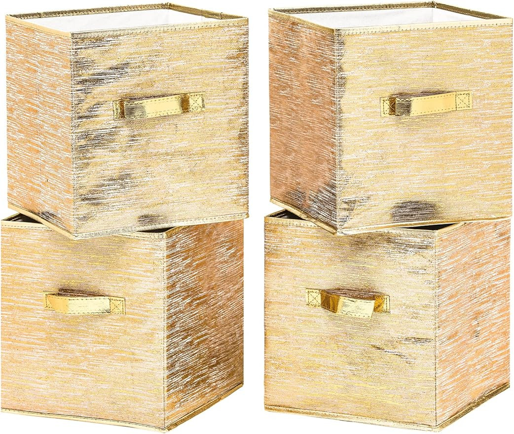 DAMAHOME Storage Cubes - 11 inch Foldable, Fabric Dual Handles Box, Closet Organizer Shelf Basket... | Amazon (US)