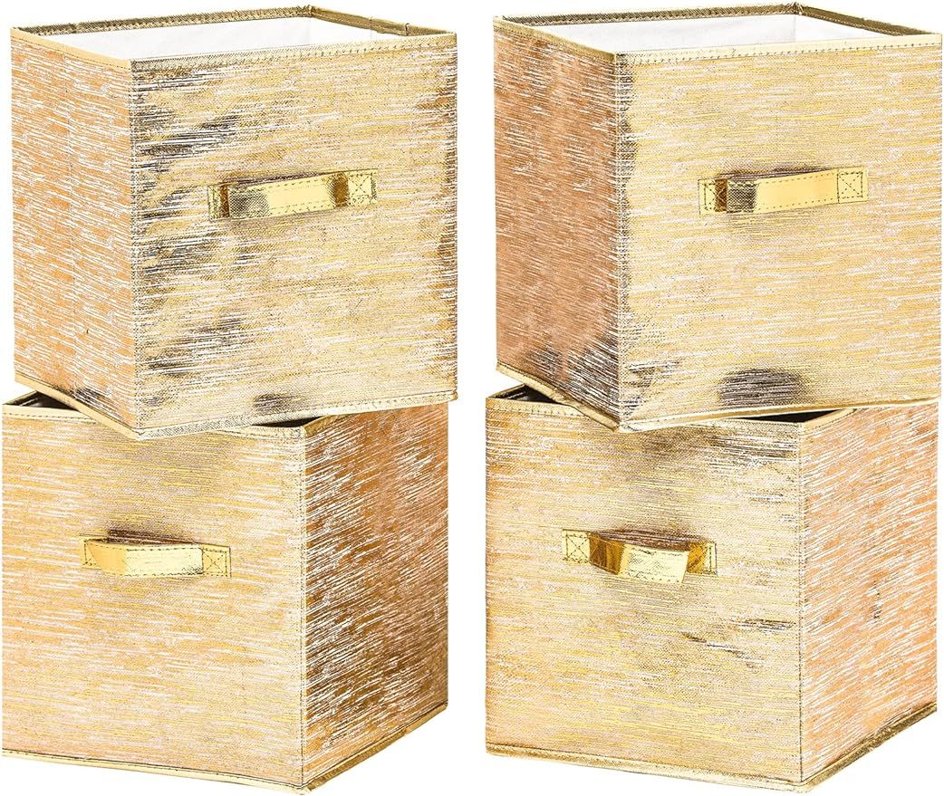 DAMAHOME Storage Cubes - 11 inch Foldable, Fabric Dual Handles Box, Closet Organizer Shelf Basket... | Amazon (US)