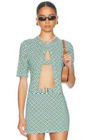 La Porte Lisa Cardigan in Blue,Green | FWRD 