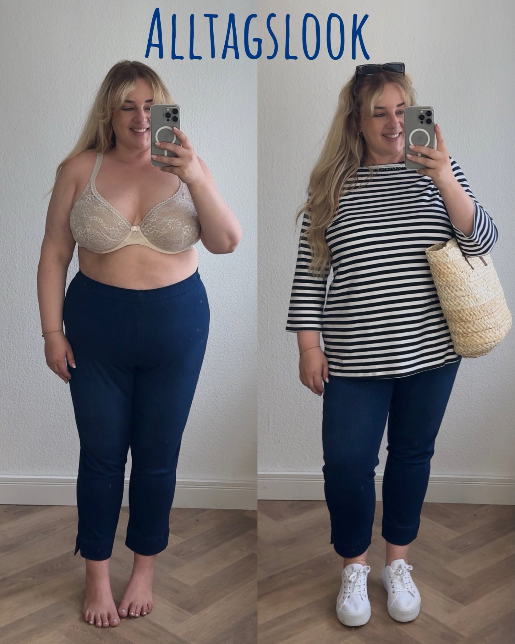 Alltagslook 💙🤍

#plussizefashion #muster #denim #curvy #maritim #ullapopken