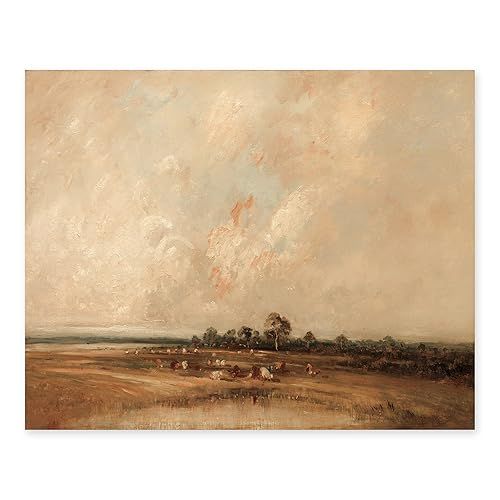 Coastal Marsh Landscape Print - Vintage Sunset Art, French Country Cloud Print - Unframed | Amazon (US)