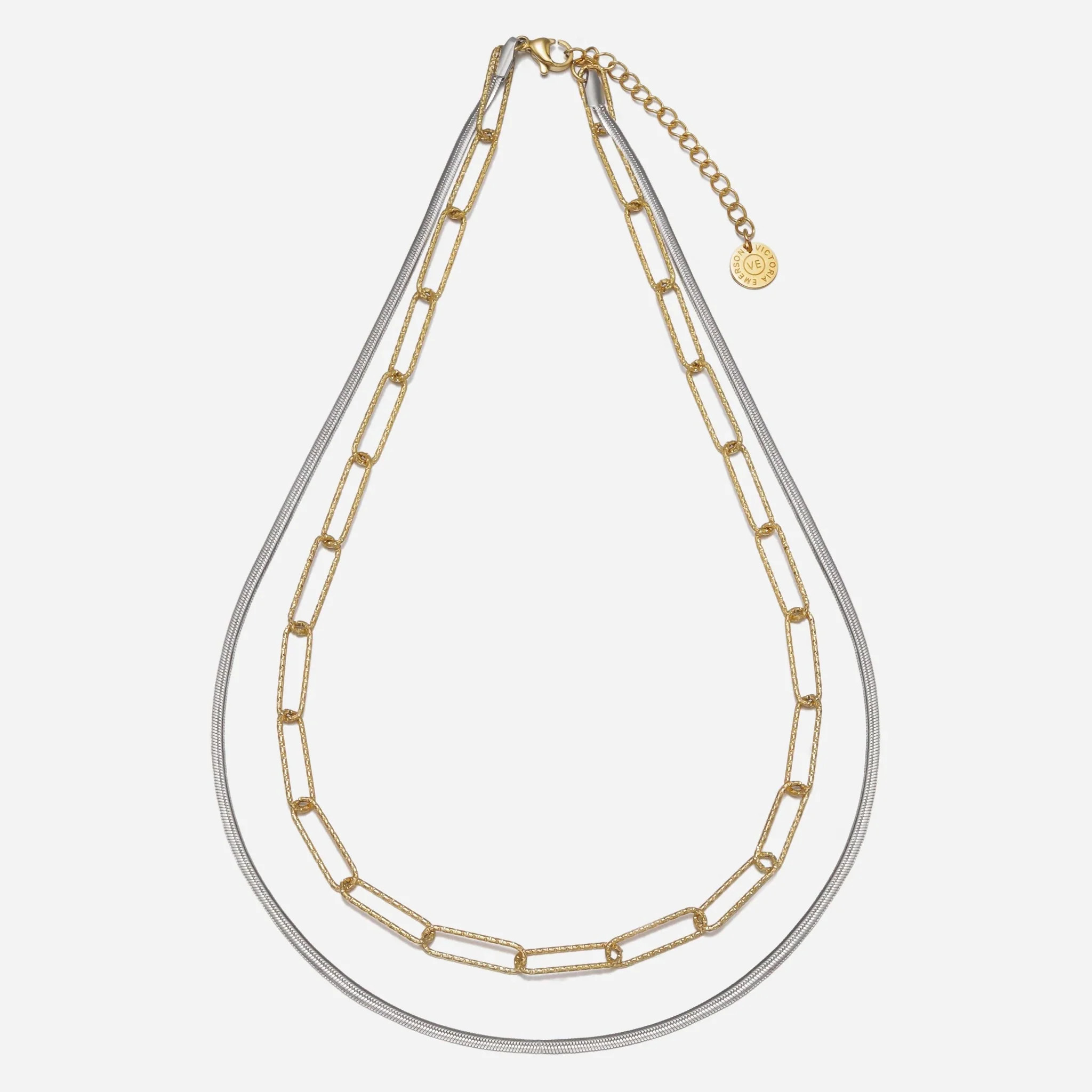 Lena Mixed Metal Necklace | Victoria Emerson