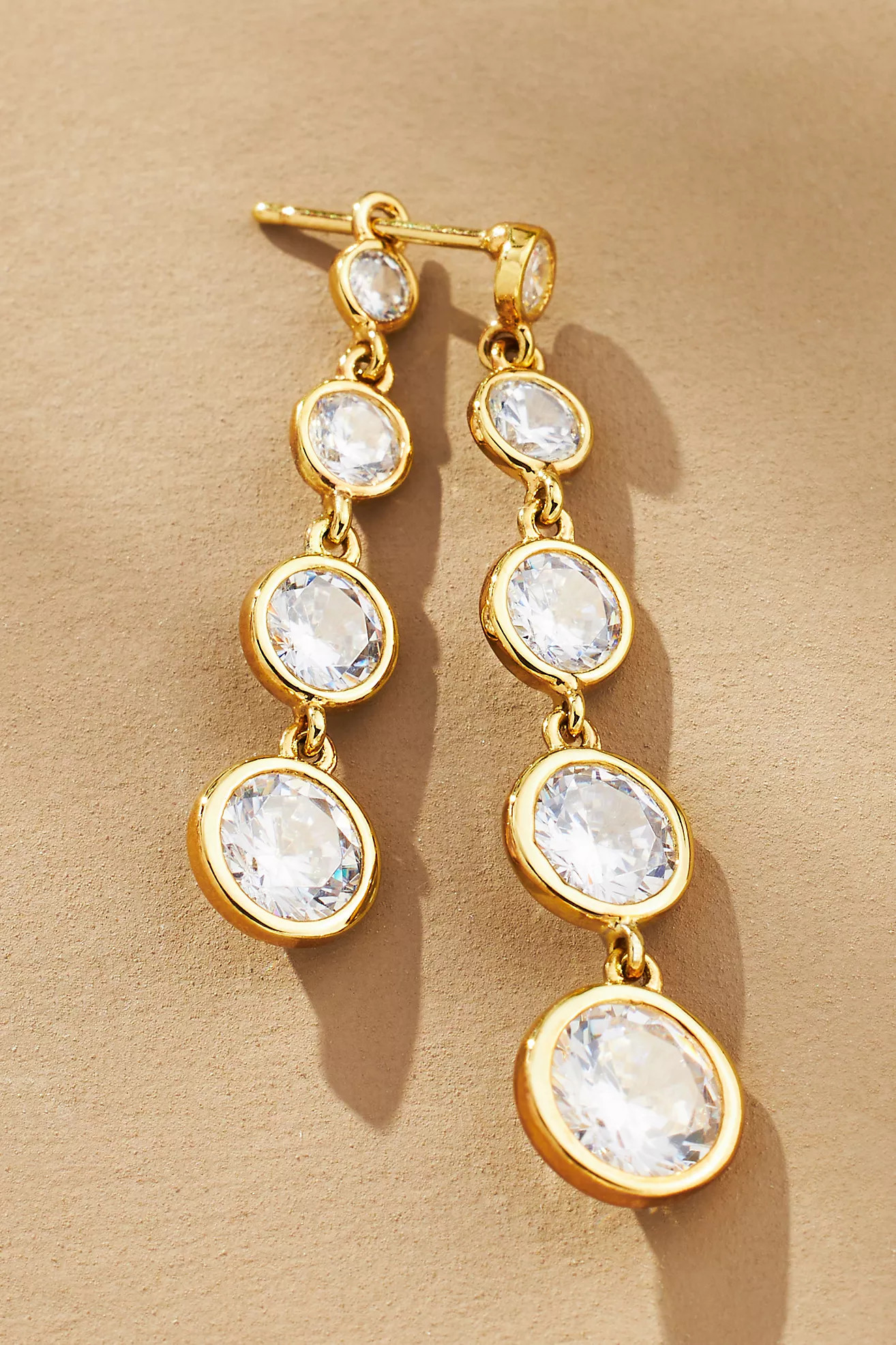 Double Crystal Tiered Drop Earrings | Anthropologie (US)