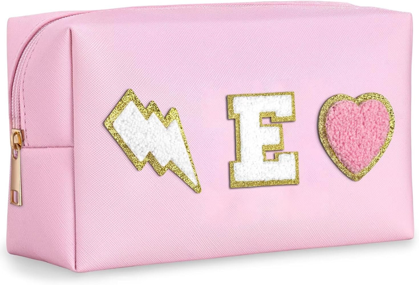 Monogrammed Gift for Women Girls, Personalized Makeup Bag Cosmetic Bag with Zipper, Cute Makeup P... | Amazon (US)