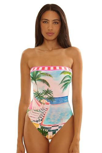 BECCA Miami Beach - Women's One Piece Swimsuit, Adjustable, Bathing Suits for Women, Multicolor, Large | Amazon (US)