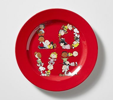 Peanuts® LOVE Valentine's Day Charger Plate | Pottery Barn Kids