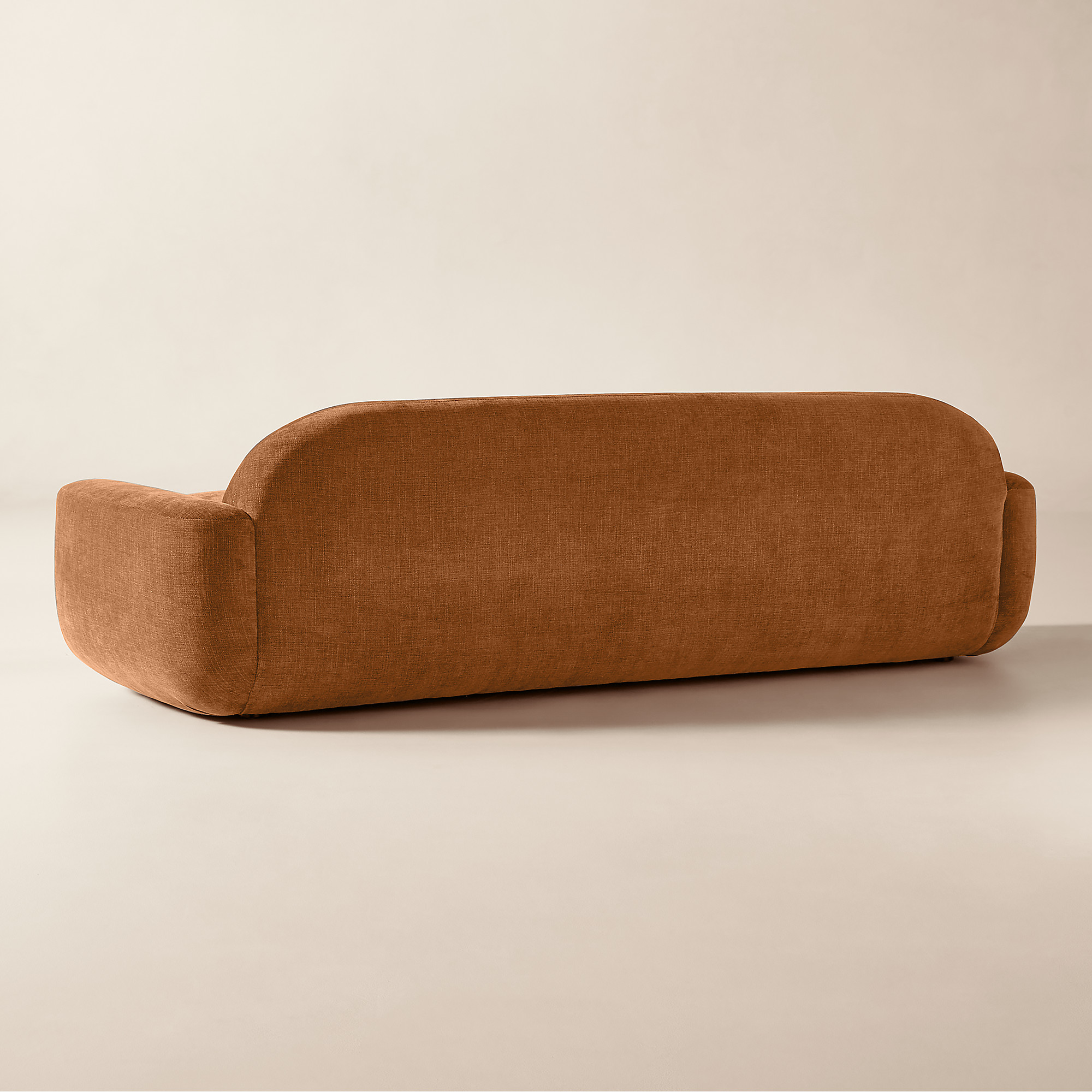 Aldine 103" Spice Brown Performance Chenille Sofa | CB2 | CB2