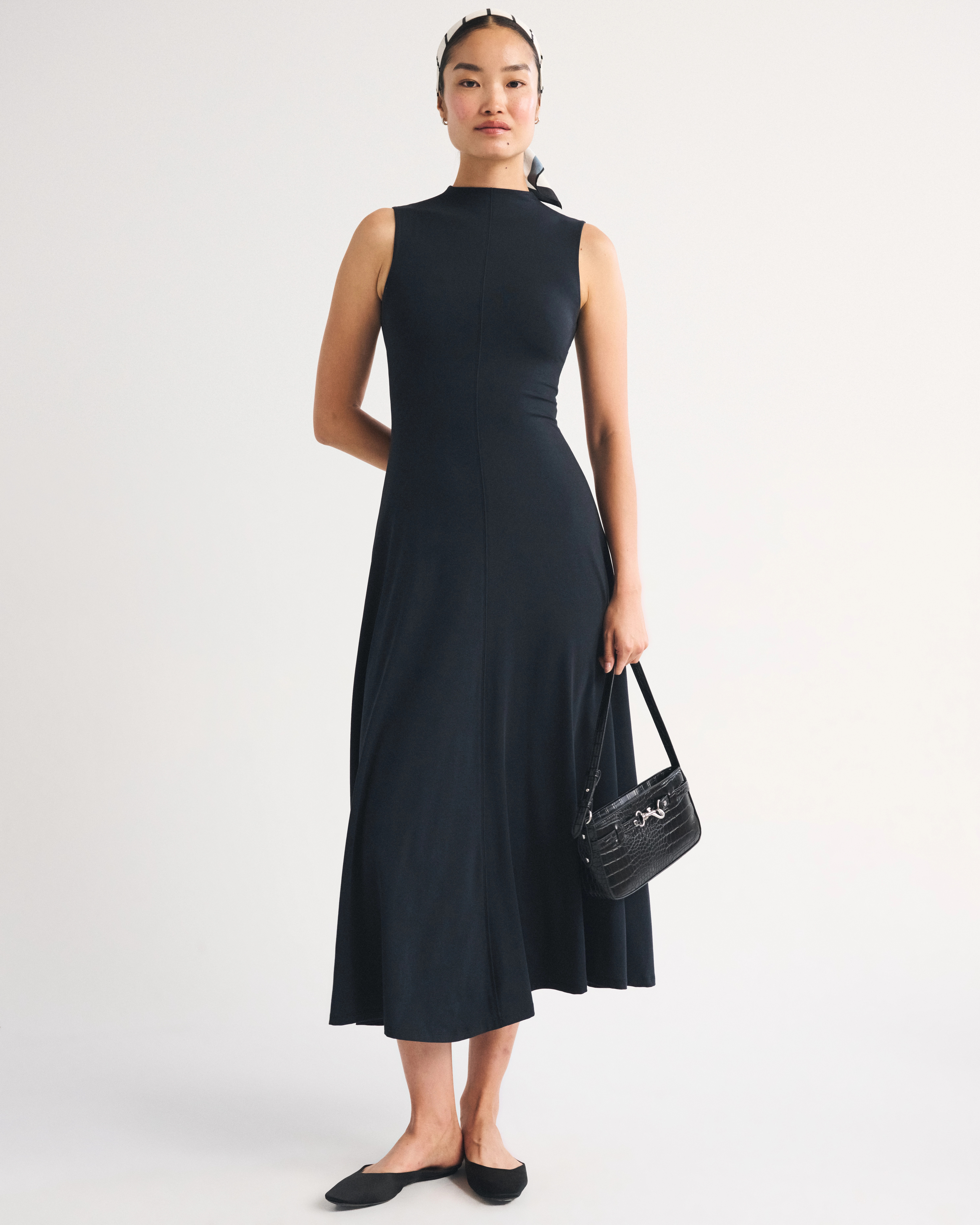 Mock Neck Knit Maxi Dress | Abercrombie & Fitch (US)