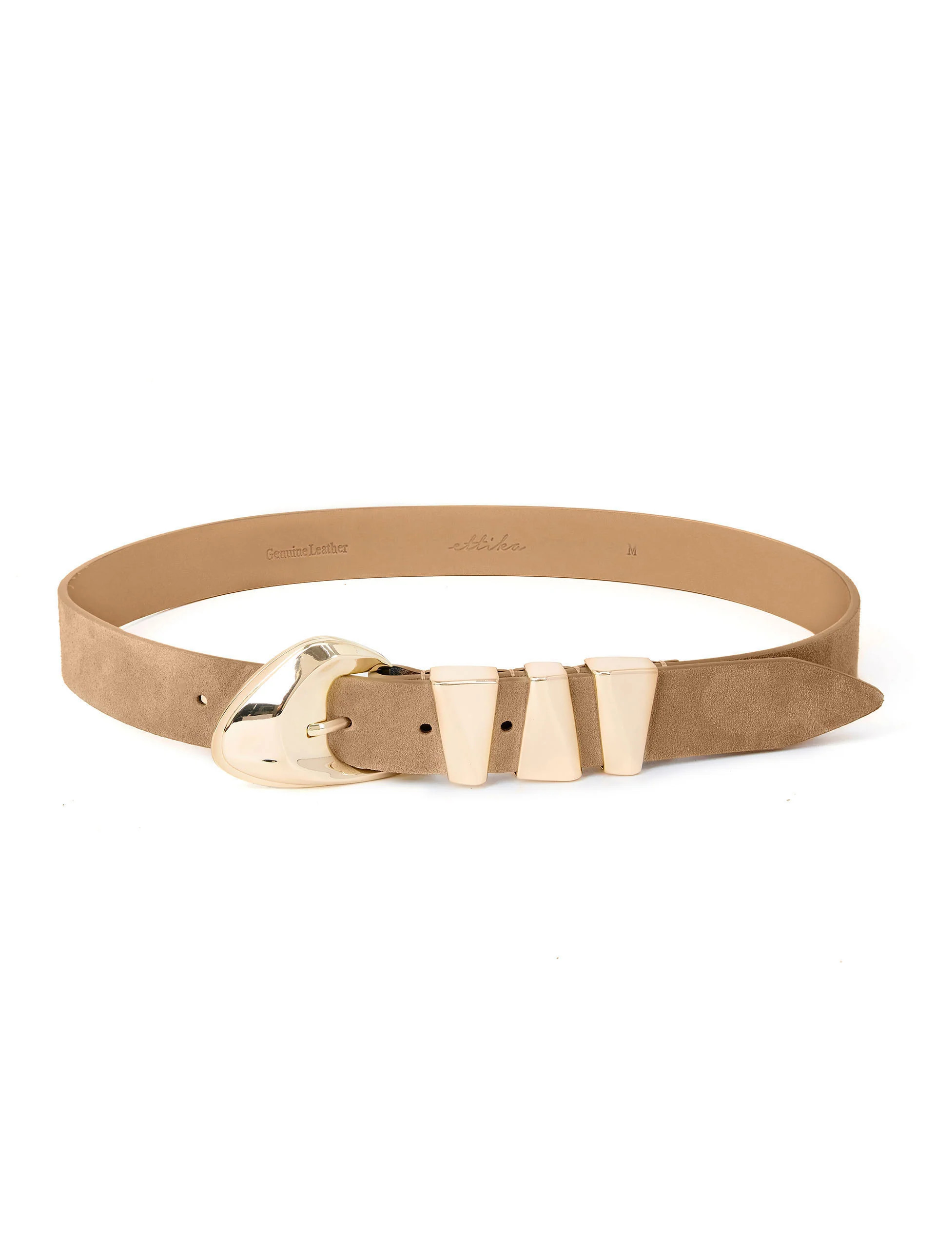 Modern Western Belt in Shiitake Suede | Ettika