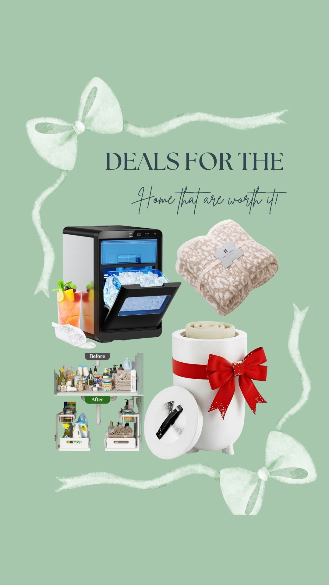 Items with purpose for the gifting season for your home! 

Life maker - no hook up needed, 10 minute ice, self cleaning, and NUGGET ICE! 

Blanket - Barefoot Dreams for less good quality and washed well!

Cabinet storage - so easy to use and accessible! Perfect for bathrooms and kitchens! 

Towel warmer - luxury gift for 1/3 of the cost! So good we use daily in the winter - perfect for towels, robes etc

#home #giftguide #gifts #giftsforher #giftsforhim #amazon #amazondeal #amazonblackfriday 

#LTKCyberWeek #LTKSaleAlert #LTKGiftGuide