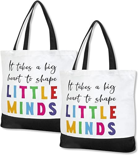 ECOHIP 2 Pack Totes Bag Teacher Appreciation Gifts for Women Christmas | Amazon (US)