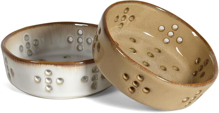 Stoneware Single Serving 4" Berry Bowl with Reactive Glaze, Set of 2 Colors (Each One Will Vary) | Amazon (US)