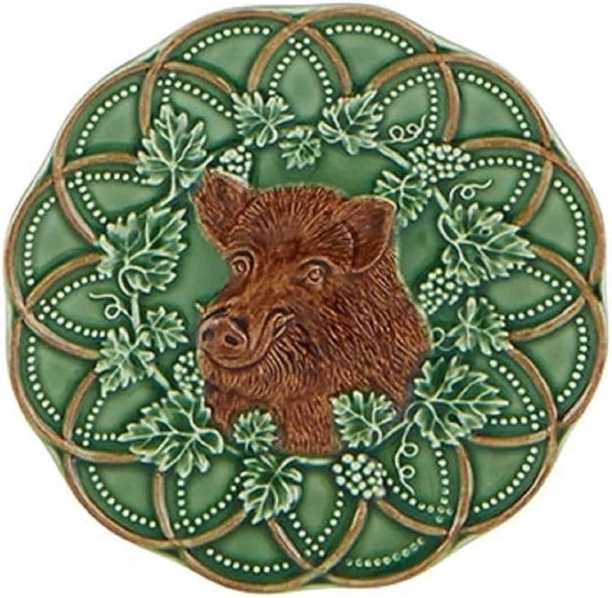 Bordallo Pinheiro Woods Bread & Butter Plate, Boar, Set of 4 | Amazon (US)