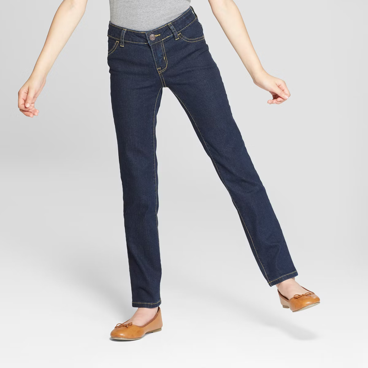 Girls' Mid-Rise Straight Jeans - Cat & Jack™ | Target