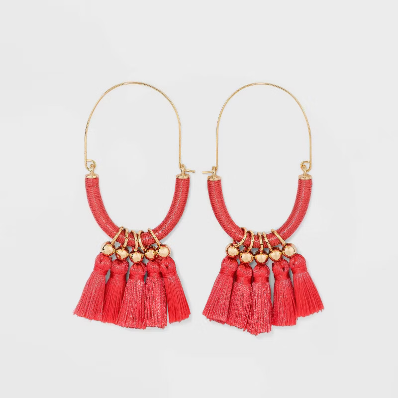 SUGARFIX by BaubleBar Bold Fringe Hoop Earrings | Target
