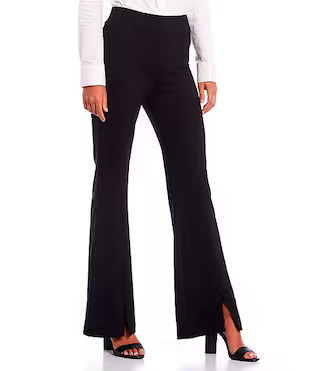 Takara Mid Rise Front-Slit Flare Leg Pants | Dillard's | Dillard's