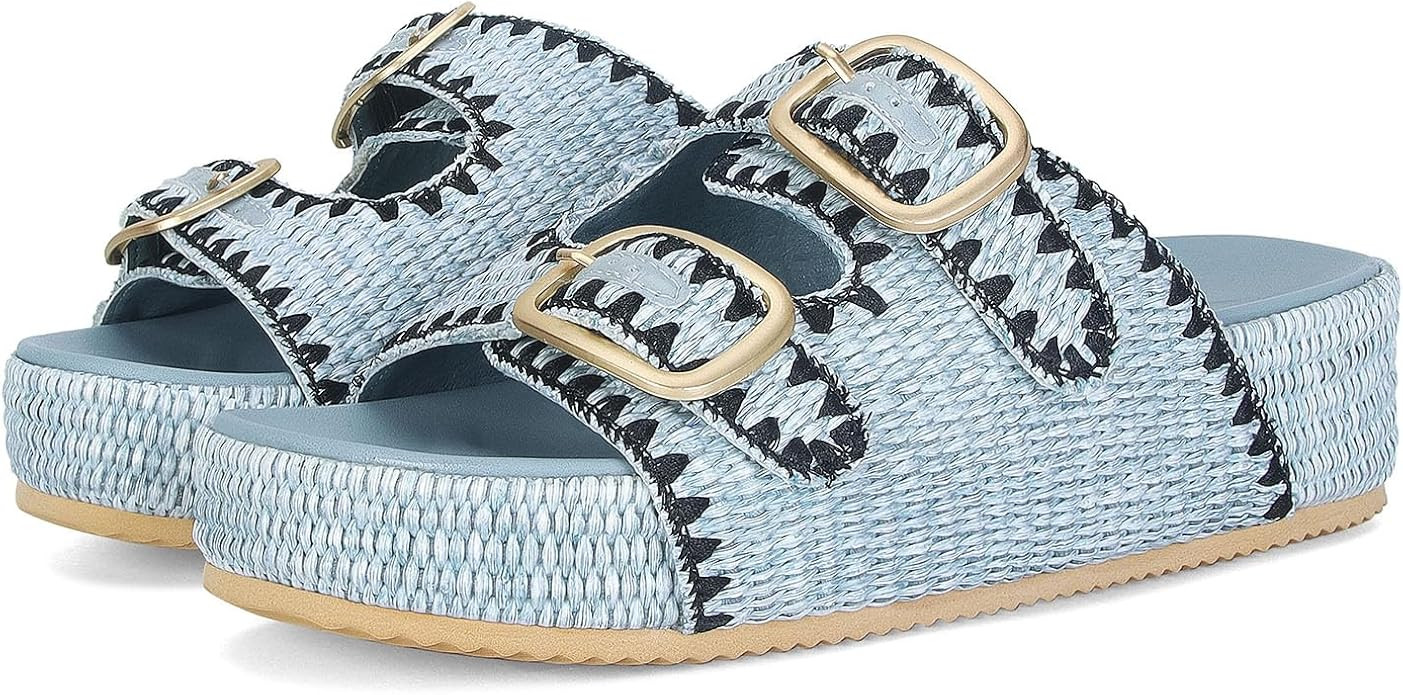 MICIFA Platform Sandals for Women Espadrille Wedges Summer Beach Sandals Comfortable Cute Woven S... | Amazon (US)