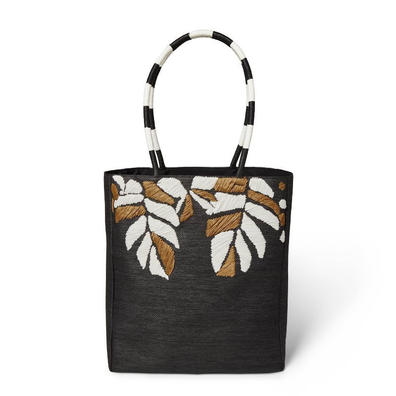 Woven Palm Tote Handbag Black - Tabitha Brown for Target | Target