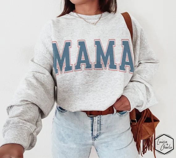 Retro College Mama Sweatshirt/blessed Mama Sweatshirt/gift for | Etsy | Etsy (US)