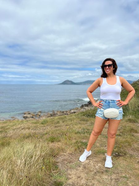 Casual summer outfit for hiking in Spain White tank (size small). Jean shorts (size 6). Sneakers (size 9). #casualoutfit #europetrip #spainoutfit #hikingoutfit #casualstyle #shorts #jeanshorts #denimshorts #sneakers #casualfashion 

#LTKtravel #LTKstyletip #LTKeurope
