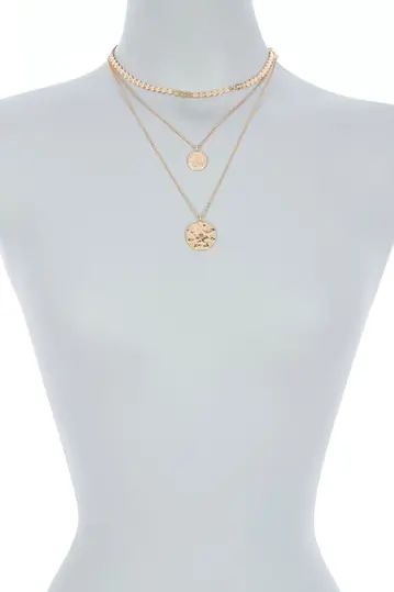 Triple Layer Coin Pendant Necklace | Nordstrom Rack