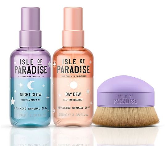 Isle of Paradise Day or Night Self- Tanning Face Mist with Brush | QVC