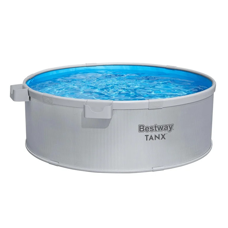 Bestway TANX 6' x 24" Round Above Ground Stock Tank Metal-Walled Above Ground Pool, All-in-One Se... | Walmart (US)