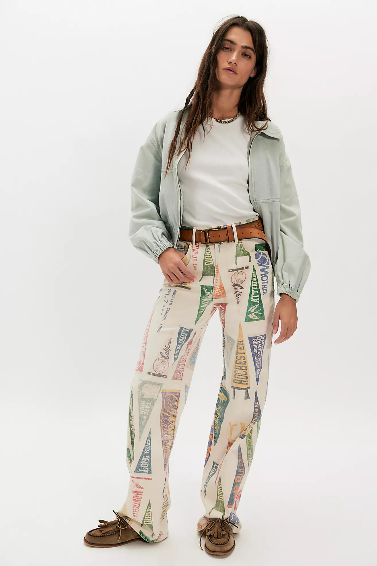 MOTHER The Maven Sneak Printed Jeans | Free People (UK)
