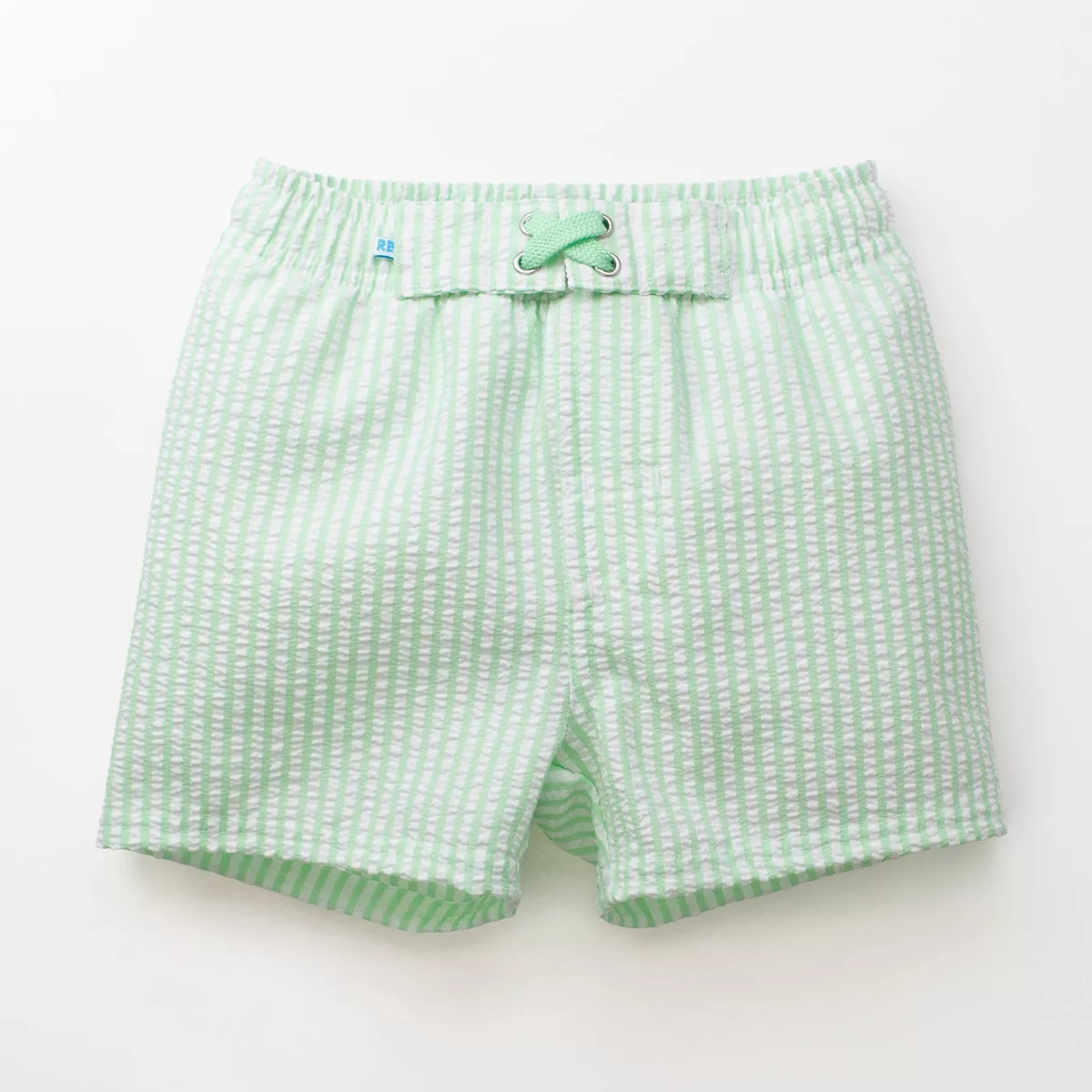 RuggedButts Toddler Boys' Seersucker Swim Trunks - Green 3T | Target